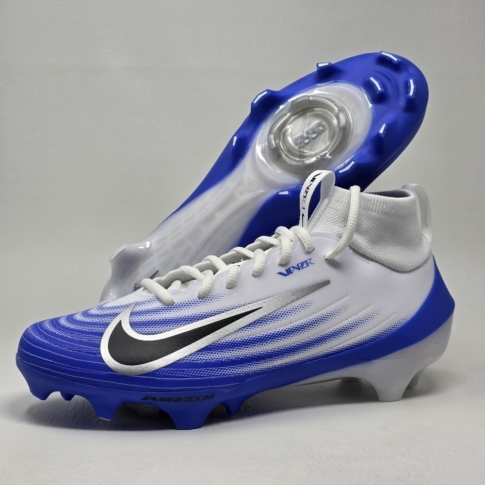 Nike Zoom Air Vapor Pro 1 Men’s Size 8 Football Cleats White Blue FB3298-101 New